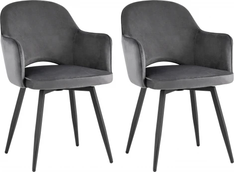 Стул Stool Group Венера вращающийся велюр серый 2 шт