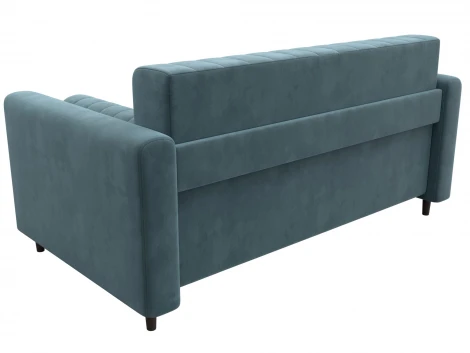 Диван прямой Лига-070 (ЛДСП,Брус,Фанера/Дерево/Велюр/Бирюзовый) Лига Диванов 129744