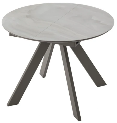 Стол БОНЖУР 100 ОНИКС БЕЖЕВЫЙ, стекло / ЛАТТЕ каркас M-City 64596