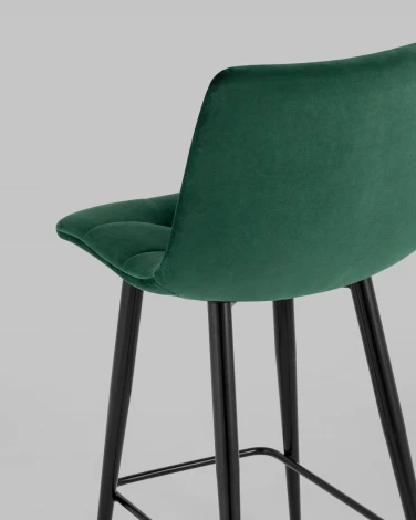 Стул полубарный Stool Group Джанго велюр зелёный высота сиденья 60 см УТ000035294