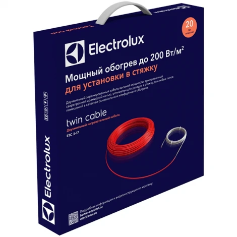 Комплект теплого пола (кабель) Electrolux Twin Cable ETC 2-17-500