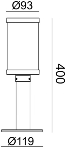 Уличный наземный светильник Escada 30003 30003G/01 E27*40W IP44 Dark grey (220V, круглые)