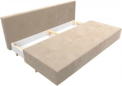 Диван прямой Лига-033 (Бежевый/Велюр) Лига Диванов арт.121088