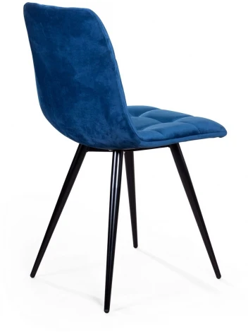Стул UNO, бархат синий 29 / чёрный конус Top Concept UNO 74696