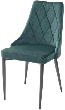 Обеденный стул M-City NEPAL BLUVEL-78 GREEN/ серый каркас, велюр