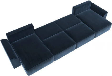 Диван п-образный Лига-048 НПБ лонг Лига Диванов (Велюр) арт.128356