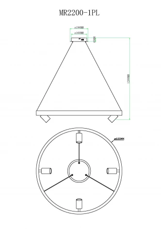 Подвесной светодиодный светильник со спотами MyFar James MR2200-1PL (на тросе, круглые, IP40)