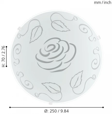 Настенно-потолочный светильник Eglo Mars 1 89238 (220V, розы)