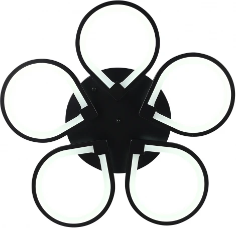 Потолочная светодиодная люстра с пультом и управлением смартфоном 120W Singl INNOVATION STYLE 83042 BLACK Natali Kovaltseva