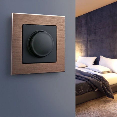 Рамка на 1 пост (коричневый алюминий) W0011714 (a050954)