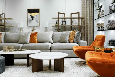 Стол журнальный круглый иск.камень белый d90*35.5см Garda Decor арт.76AR-501C-STOL/ZH