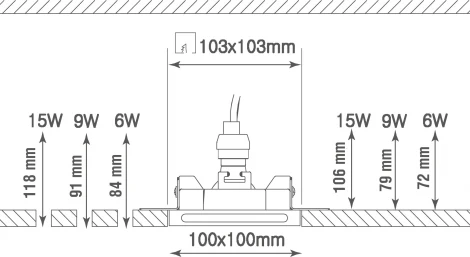 Встраиваемый светильник под гипсокартон гипсовый Donolux Elementare DL271SQ1W (220V)