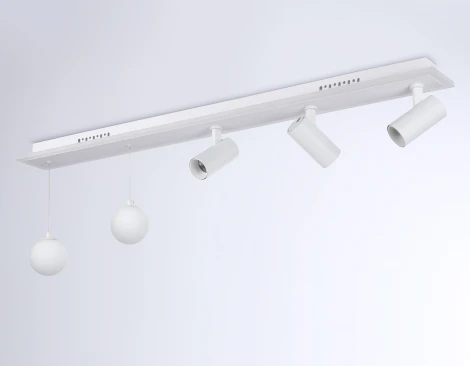 Потолочный светильник светодиодный Ambrella Comfort FL66201 (регулировка яркости, 220V, пульт управления, на проводе, шарики)