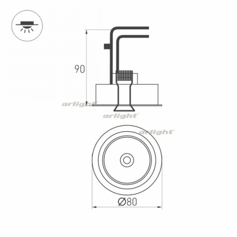 Встраиваемый точечный светильник Arlight SIMPLE 028146 (LED, 220V, круглые)