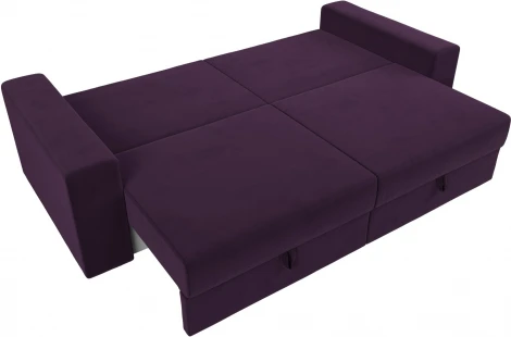 Диван прямой Мэдисон (Фиолетовый,Бежевый/Велюр) Лига Диванов арт.105754