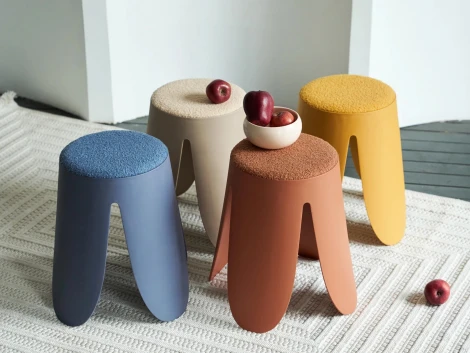 Комплект табуретов Chim 6 шт. ОГОГО Обстановочка! 966347 (Мех/Фиолетовый)