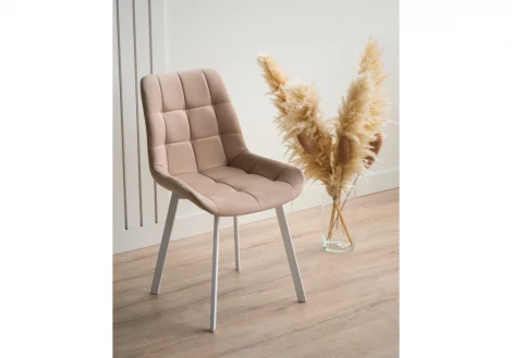 Стул на металлокаркасе Челси П бежевый (zd 210) / белый 632472