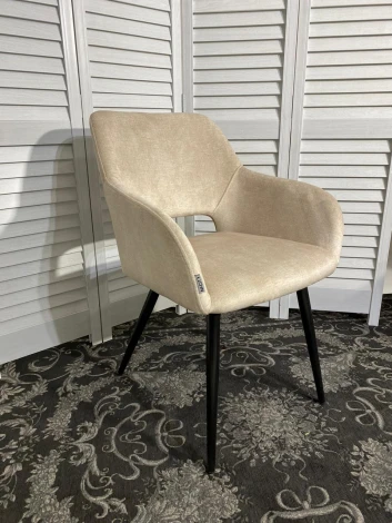 Стул M-City ALLY VBP-206 античный светло-бежевый/ черный каркас