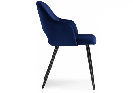 Обеденный стул на металлокаркасе Woodville Konor dark blue / black 11952
