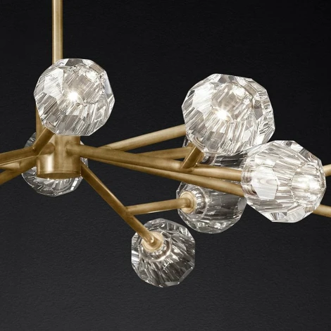 Потолочная люстра на штанге Rh Boule De Cristal Round Chandelier 18 Imperiumloft 40,1218 (84757-22) (220V)