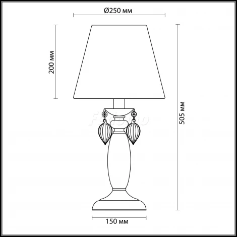 Интерьерная настольная лампа Odeon Light Persia 3925/1T