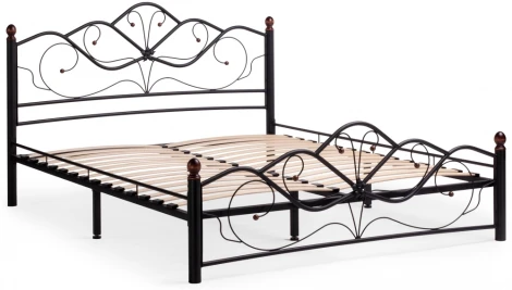 Двуспальная кровать Woodville Виктори 2 160х200 черная 402992