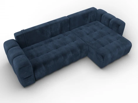 Диван угловой Лига-110 НПБ угол универсальный (ДВП,ДСП,ЛДСП,Брус,Фанера,Велюр/Синий) Лига Диванов 136539