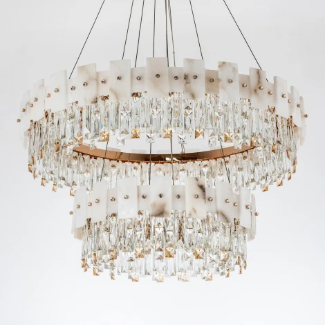 Подвесная люстра светодиодная с регулировкой цветовой температуры Modelux MODELUX ML.6980.800.500P GD