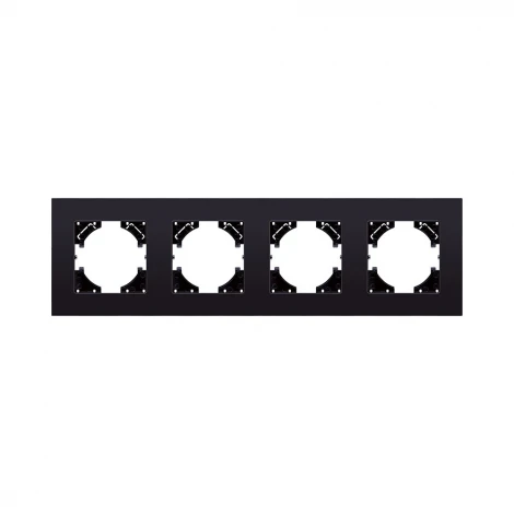 Рамка 4-постовая стекло черный Kollinger Reflex MG RM4BK