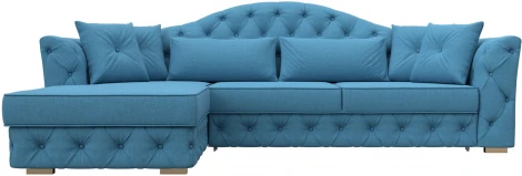 Диван угловой Артис левый угол (Голубой/Рогожка) Лига Диванов арт.123402L