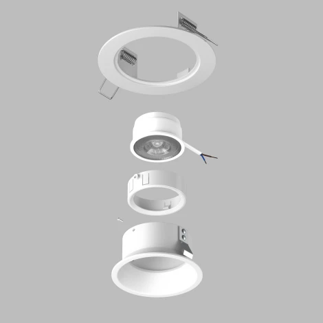 Встраиваемый светильник под LED модуль/ламп МR16 Lightstar Domino D61606WMOD (220V, круглые)