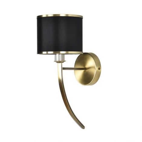 Бра Lumion Demetra 8406/1W античная бронза/черный металл/текстиль Е14 40W 220V