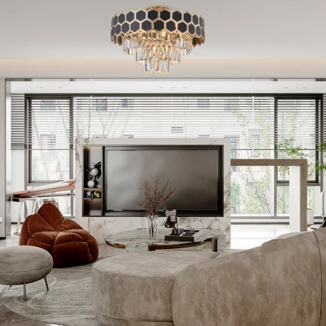 Потолочная люстра хрустальная Arte Milano Sorrento-5009 375009/4+2/20/480 GD (220V)