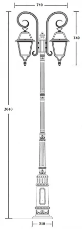 Наземный фонарь Oasis Light FARO-FROST L 91110fLA/18 E7 Bl (220V, IP44)