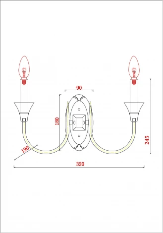 Бра Arte Lamp Collinetta A4094AP-2PB