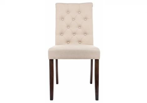 Обеденный стул Woodville Amelia dark walnut / fabric cream 11017