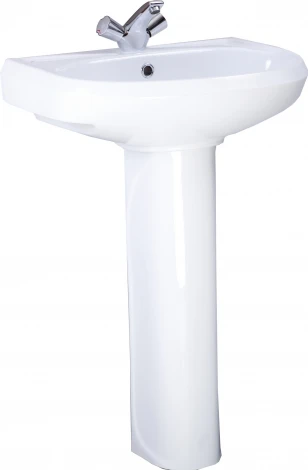 Раковина Santeri Вест 57 белый, с отверстием для смесителя