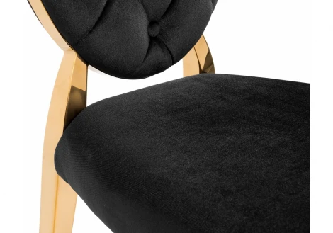Стул Woodville Odda черный / золотой 11643