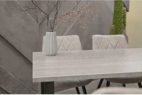 Стол Notta Тринити Лофт 140 25 мм бетон / черный матовый 489619