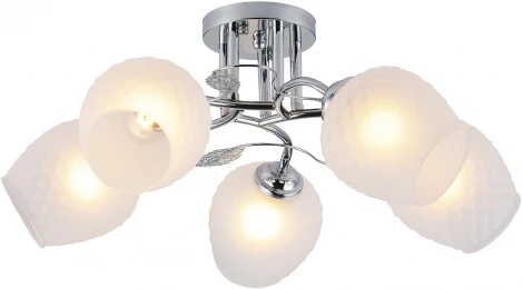 Потолочная люстра на штанге Escada Sorbaria 1108/5PL E27*40W Chrome (220V)