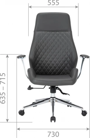 Компьютерное кресло CHAIRMAN CH790 (Металл,Экокожа/Серый)