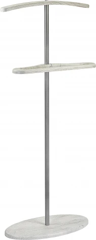 Вешалка костюмная Дэви 3 металлик/дуб дымчатый Mebelik арт.007465