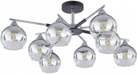 Потолочная люстра на штанге Arte Milano Napoli-9354 339354/8 CR+BK (220V)