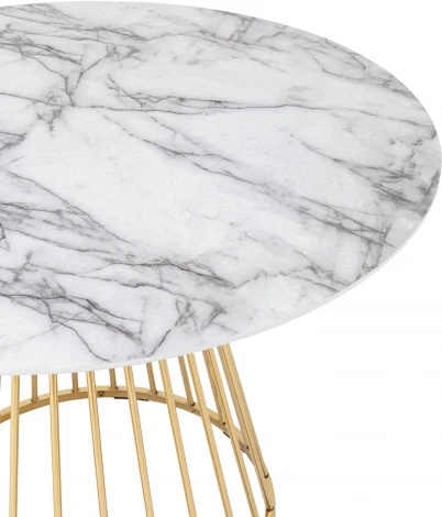 Стол обеденный Stool Group Ливерпуль 110*110 белый мрамор УТ000036112