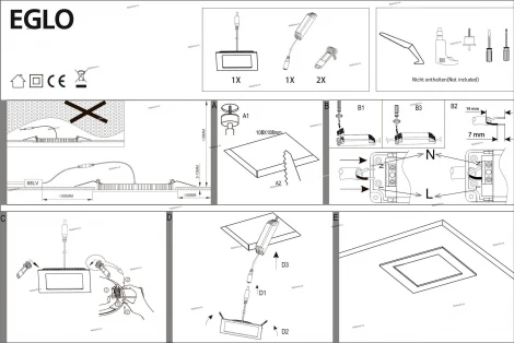 Встраиваемый точечный светильник Eglo Fueva 1 94522 (LED, 220V)