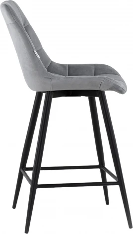 Стул полубарный Флекс с поворотным механизмом велюр велютто серый Stool Group арт.УТ000040029