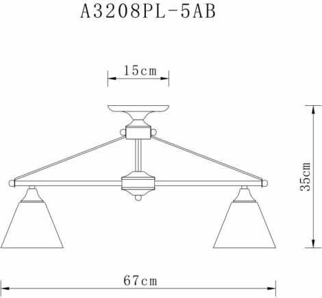 Потолочная люстра Arte Lamp Copter A3208PL-5AB