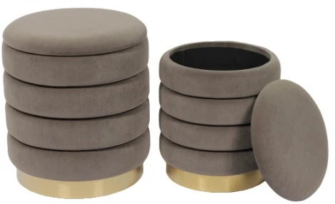 Комплект из 2 пуфиков серый MY iNTERNO Dallas MY19A240G(Small+big)