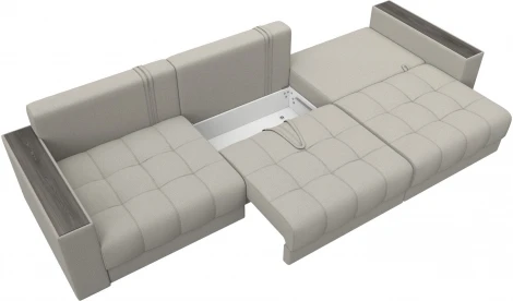 Диван прямой с декором Лига-049 НПБ Лонг Лига Диванов (Рогожка) арт.128416