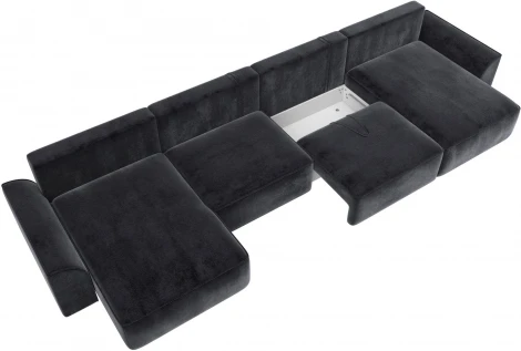 Диван п-образный Лига-048 НПБ лонг Лига Диванов (Велюр) арт.128358